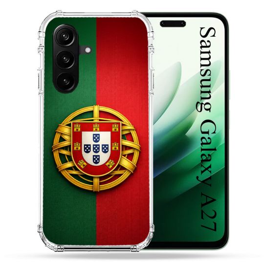 Coque Renforcée Pour Samsung Galaxy A27 5G Voyage Drapeau Portugal