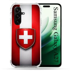 Coque Renforcée Pour Samsung Galaxy A27 5G Voyage Drapeau Suisse