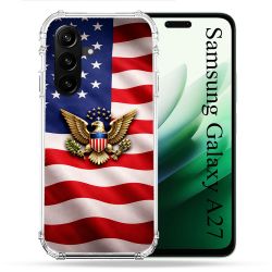 Coque Renforcée Pour Samsung Galaxy A27 5G Voyage Drapeau USA Etats Unis