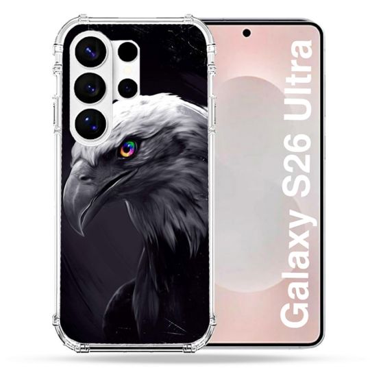 Coque Renforcée Pour Samsung Galaxy S26 Ultra Animal Aigle Royal Noir