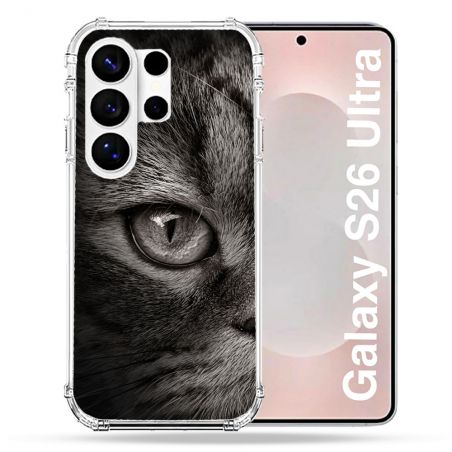 Coque Renforcée Pour Samsung Galaxy S26 Ultra Animal Chat Gris