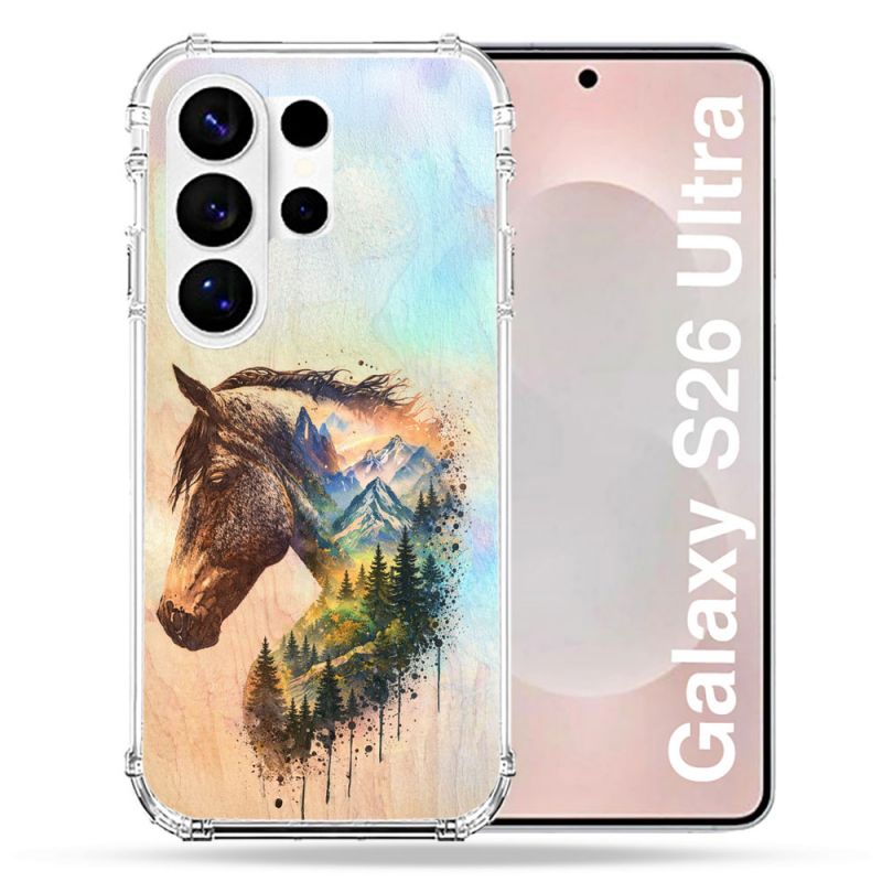 Coque Renforcée Pour Samsung Galaxy S26 Ultra Animal Cheval Montagne