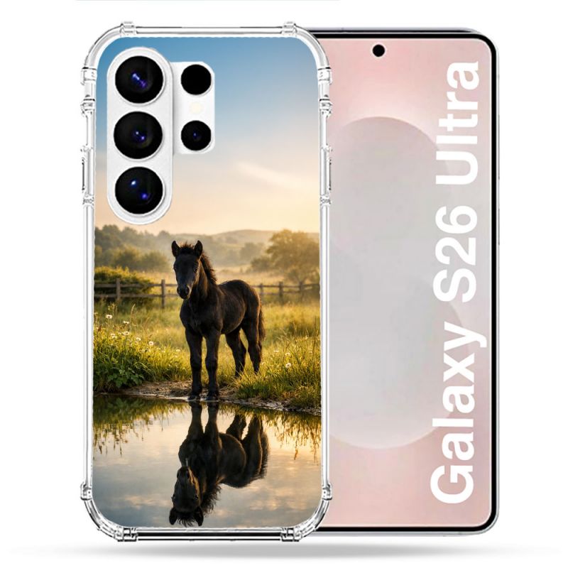 Coque Renforcée Pour Samsung Galaxy S26 Ultra Animal Cheval Reflet