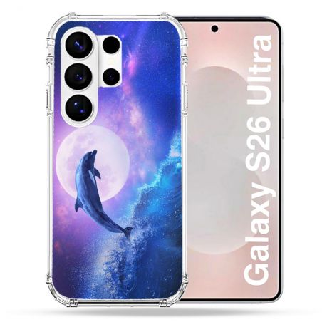 Coque Renforcée Pour Samsung Galaxy S26 Ultra Animal Dauphin Vague