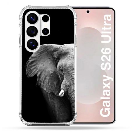 Coque Renforcée Pour Samsung Galaxy S26 Ultra Animal Elephant Noir
