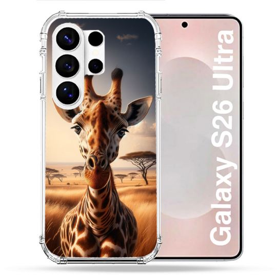 Coque Renforcée Pour Samsung Galaxy S26 Ultra Animal Girafe Savane
