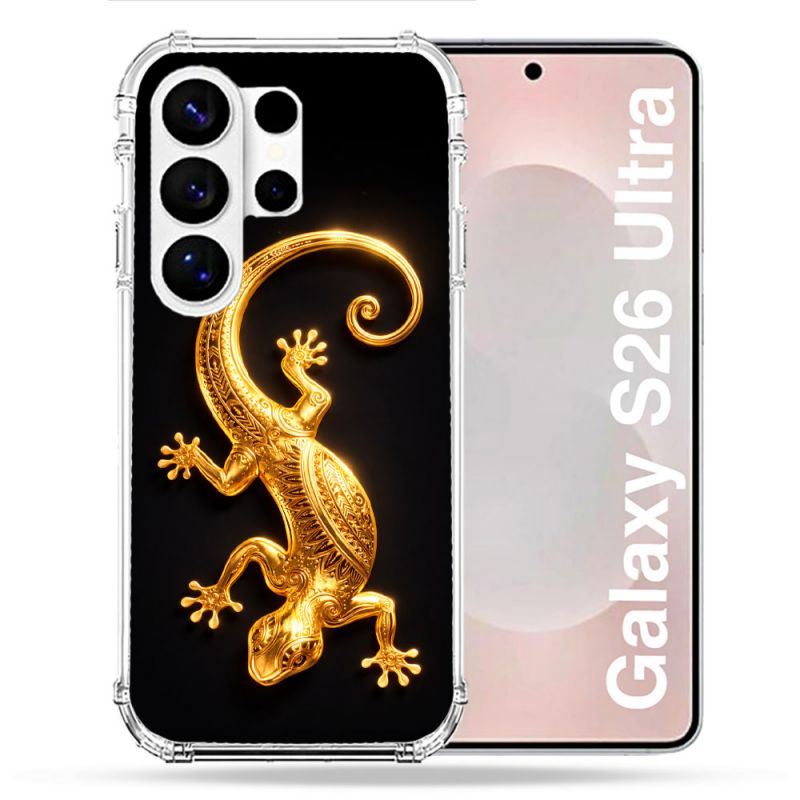 Coque Renforcée Pour Samsung Galaxy S26 Ultra Animal Lezard Noir 2026