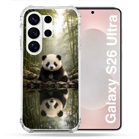 Coque Renforcée Pour Samsung Galaxy S26 Ultra Animal Panda Reflet
