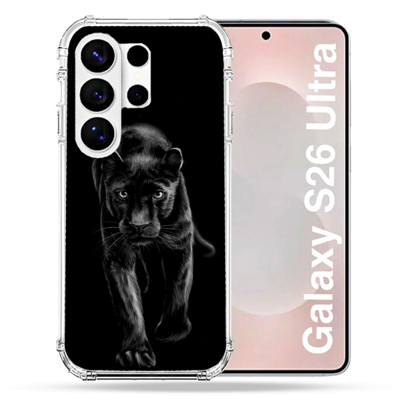 Coque Renforcée Pour Samsung Galaxy S26 Ultra Animal Panthère Noire