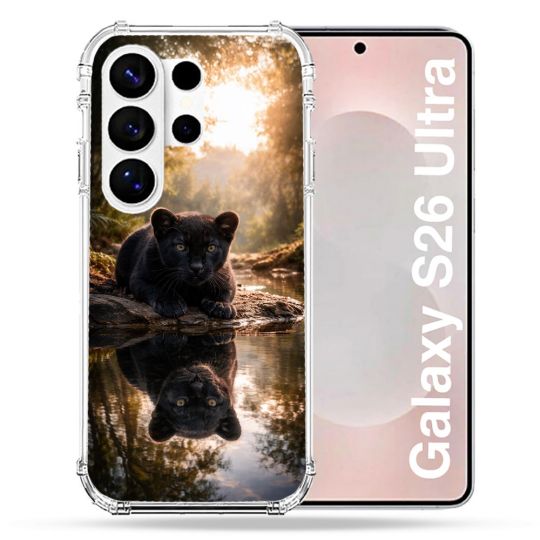 Coque Renforcée Pour Samsung Galaxy S26 Ultra Animal Panthère Reflet