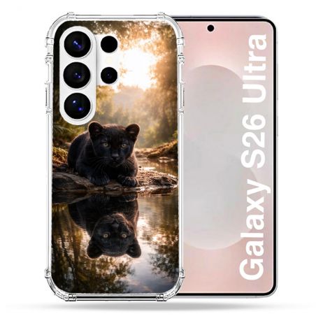 Coque Renforcée Pour Samsung Galaxy S26 Ultra Animal Panthère Reflet