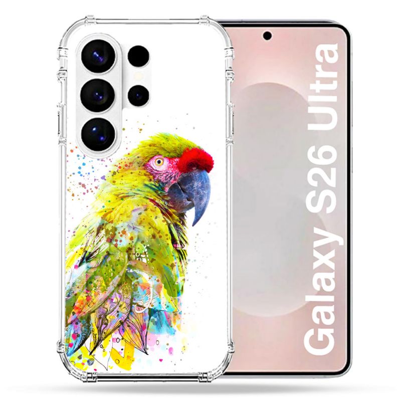 Coque Renforcée Pour Samsung Galaxy S26 Ultra Animal Perroquet Jaune