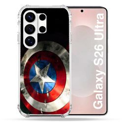 Coque Renforcée Pour Samsung Galaxy S26 Ultra Captain America Bouclier