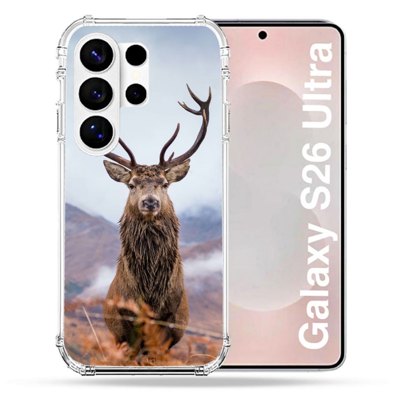 Coque Renforcée Pour Samsung Galaxy S26 Ultra Chasse Chevreuil Montagne