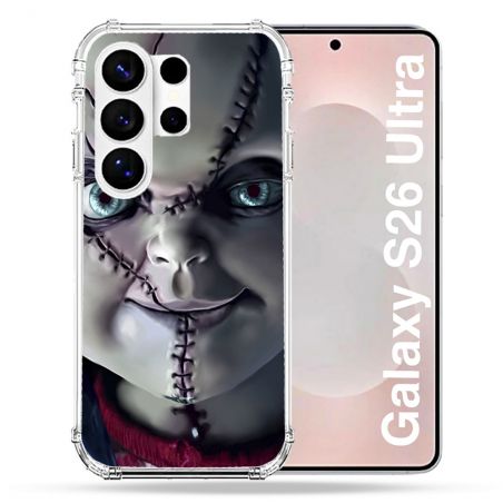 Coque Renforcée Pour Samsung Galaxy S26 Ultra Horreur Chucky Cicatrice