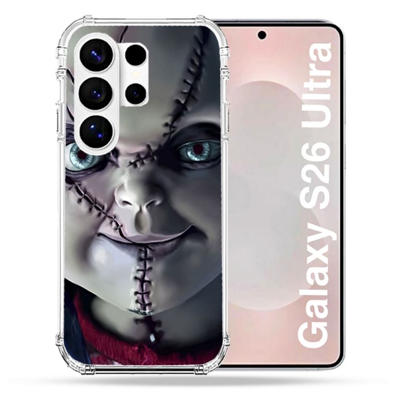 Coque Renforcée Pour Samsung Galaxy S26 Ultra Horreur Chucky Cicatrice