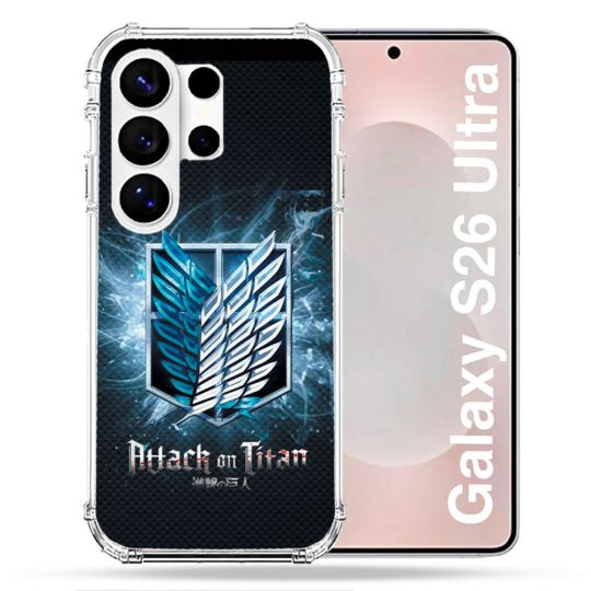 Coque Renforcée Pour Samsung Galaxy S26 Ultra Manga Attaque Titans Noir