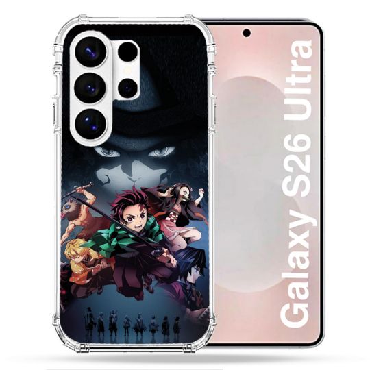 Coque Renforcée Pour Samsung Galaxy S26 Ultra Manga Demon Slayer Noir