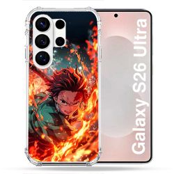 Coque Renforcée Pour Samsung Galaxy S26 Ultra Manga Demon Slayer Tanjiro Feu