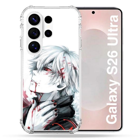 Coque Renforcée Pour Samsung Galaxy S26 Ultra Manga Tokyo Ghoul Kaneki Blanc