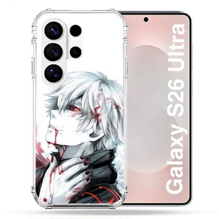 Coque Renforcée Pour Samsung Galaxy S26 Ultra Manga Tokyo Ghoul Kaneki Blanc