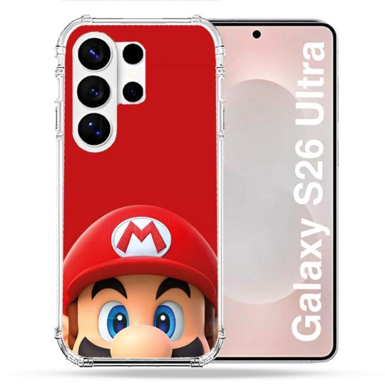 Coque Renforcée Pour Samsung Galaxy S26 Ultra Mario Rouge