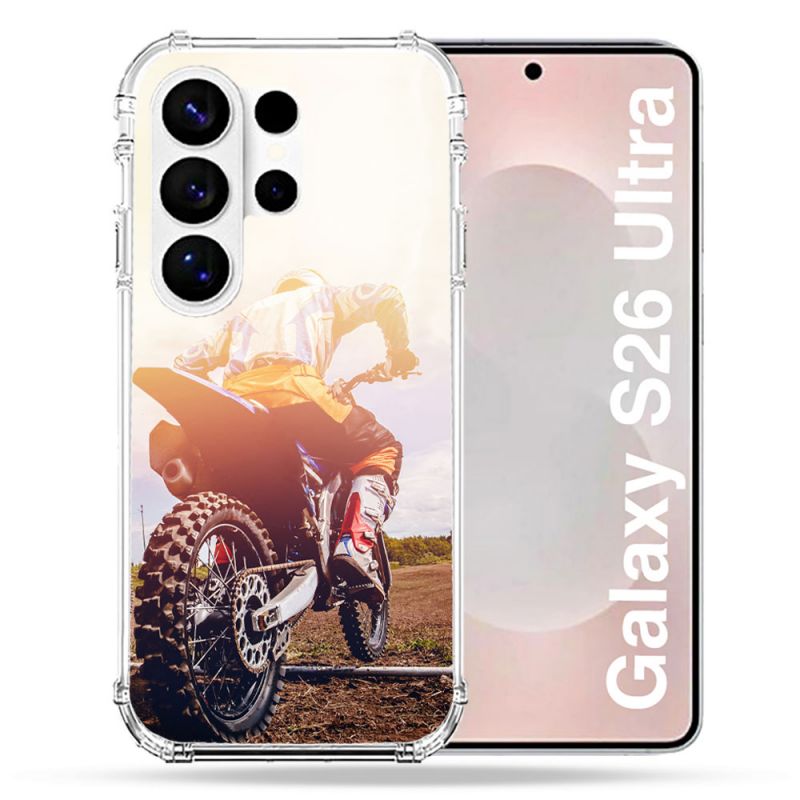 Coque Renforcée Pour Samsung Galaxy S26 Ultra Moto Cross Soleil