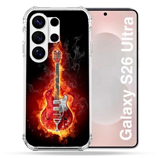 Coque Renforcée Pour Samsung Galaxy S26 Ultra Musique Guitare Electrique