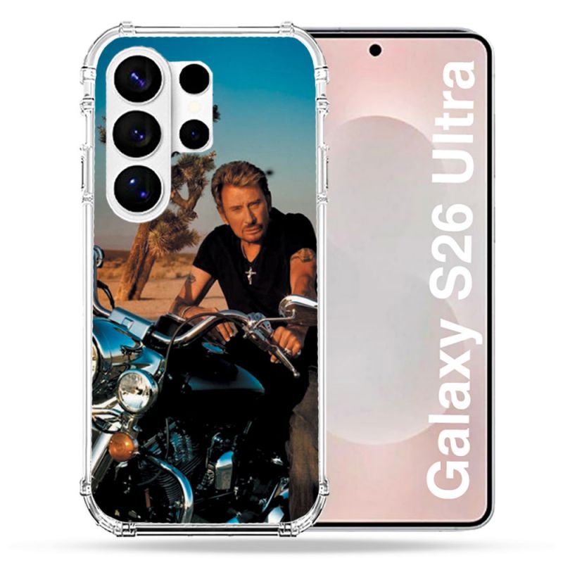 Coque Renforcée Pour Samsung Galaxy S26 Ultra Musique Johnny Hallyday Moto