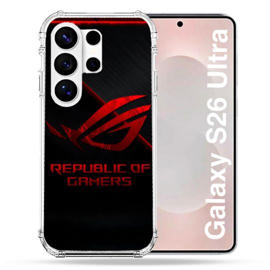 Coque Renforcée Pour Samsung Galaxy S26 Ultra ROG Rouge