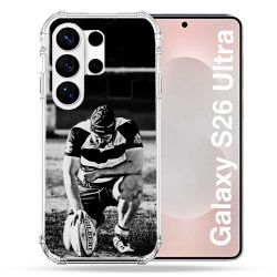 Coque Renforcée Pour Samsung Galaxy S26 Ultra Sport Rugby Noir Blanc