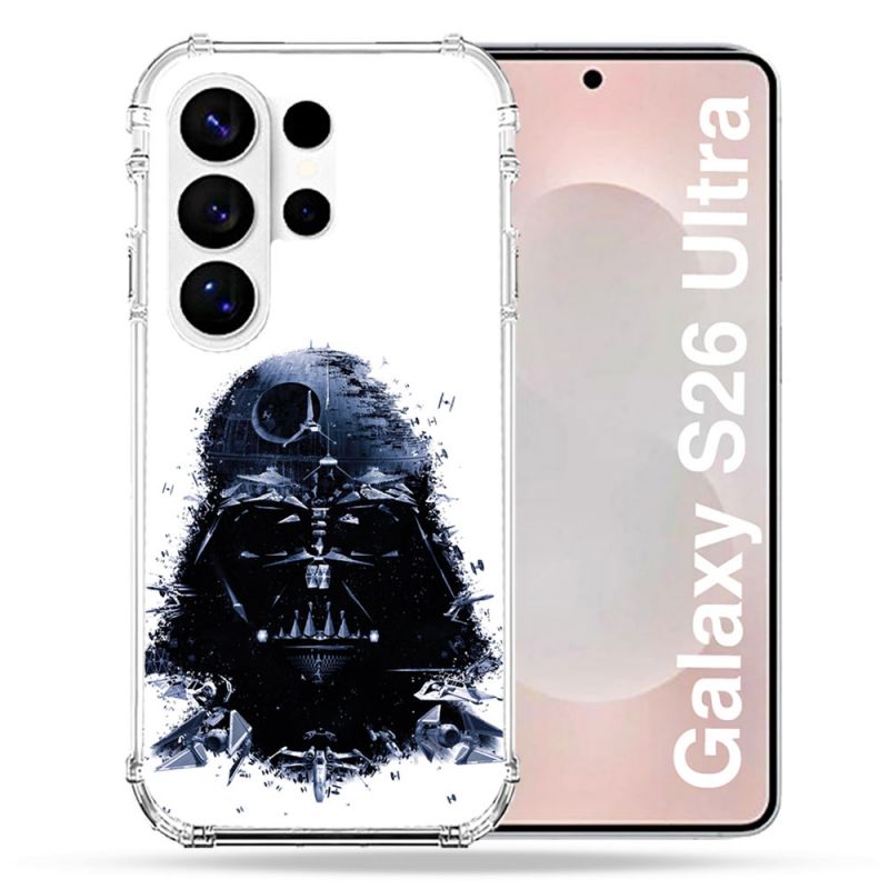Coque Renforcée Pour Samsung Galaxy S26 Ultra Star Wars - Dark Vador Blanc