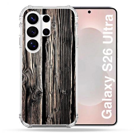 Coque Renforcée Pour Samsung Galaxy S26 Ultra Texture Bois