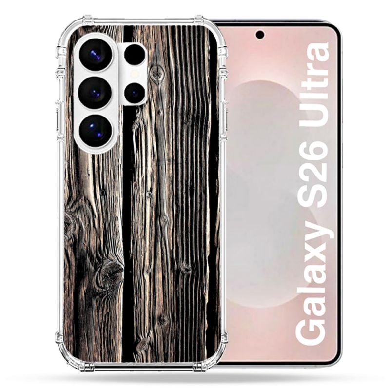 Coque Renforcée Pour Samsung Galaxy S26 Ultra Texture Bois