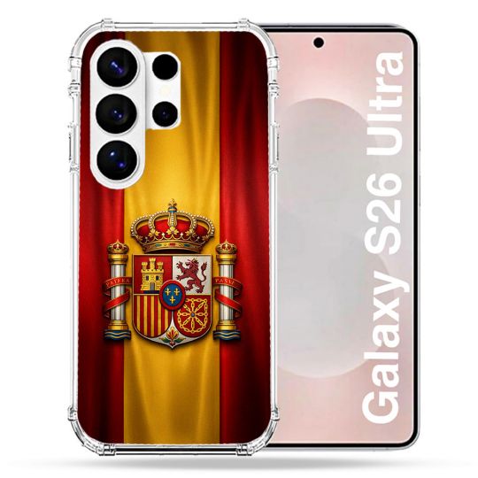 Coque Renforcée Pour Samsung Galaxy S26 Ultra Voyage Drapeau Espagne