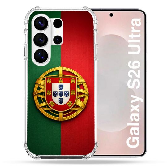 Coque Renforcée Pour Samsung Galaxy S26 Ultra Voyage Drapeau Portugal