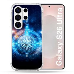 Coque Renforcée Pour Samsung Galaxy S26 Ultra Voyage Rose des Vents Stellaire