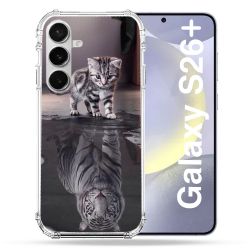 Coque Renforcée Pour Samsung Galaxy S26 Plus Animal Chat Reflet