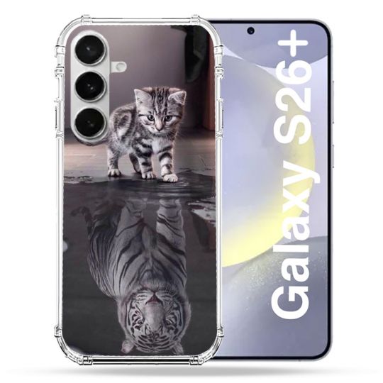 Coque Renforcée Pour Samsung Galaxy S26 Plus Animal Chat Reflet
