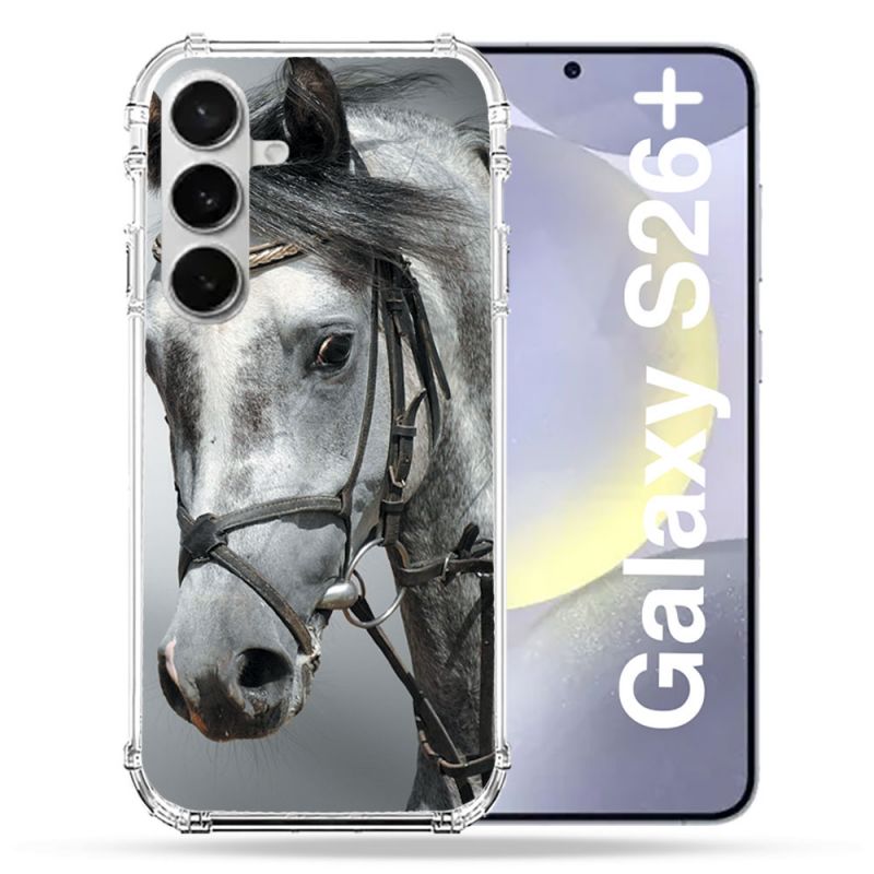 Coque Renforcée Pour Samsung Galaxy S26 Plus Animal Cheval Blanc