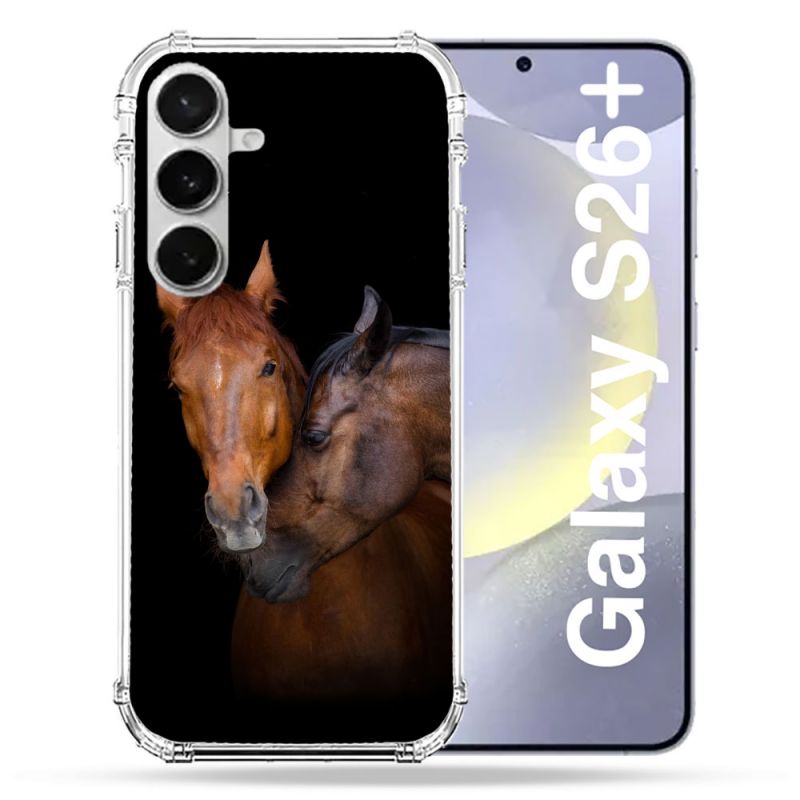 Coque Renforcée Pour Samsung Galaxy S26 Plus Animal Cheval Marron