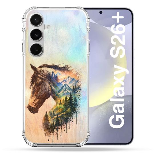 Coque Renforcée Pour Samsung Galaxy S26 Plus Animal Cheval Montagne