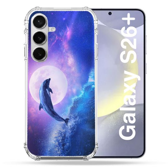 Coque Renforcée Pour Samsung Galaxy S26 Plus Animal Dauphin Vague