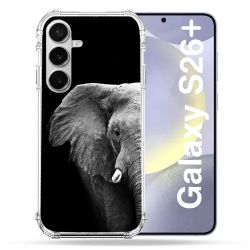 Coque Renforcée Pour Samsung Galaxy S26 Plus Animal Elephant Noir