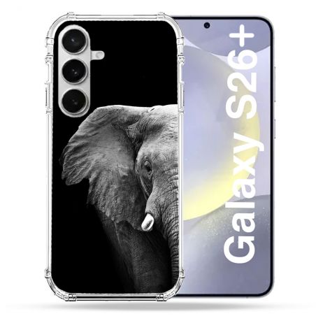Coque Renforcée Pour Samsung Galaxy S26 Plus Animal Elephant Noir