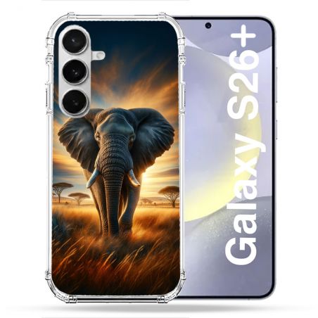 Coque Renforcée Pour Samsung Galaxy S26 Plus Animal Elephant Savane