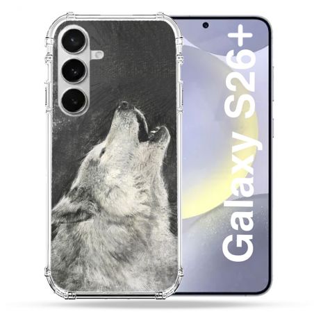 Coque Renforcée Pour Samsung Galaxy S26 Plus Animal Loup Hurlement