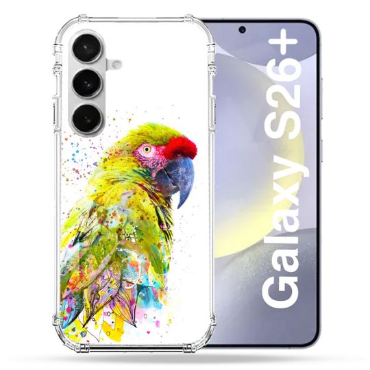 Coque Renforcée Pour Samsung Galaxy S26 Plus Animal Perroquet Jaune