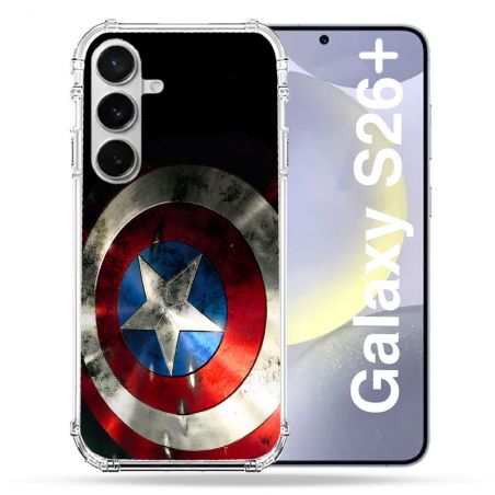 Coque Renforcée Pour Samsung Galaxy S26 Plus Captain America Bouclier