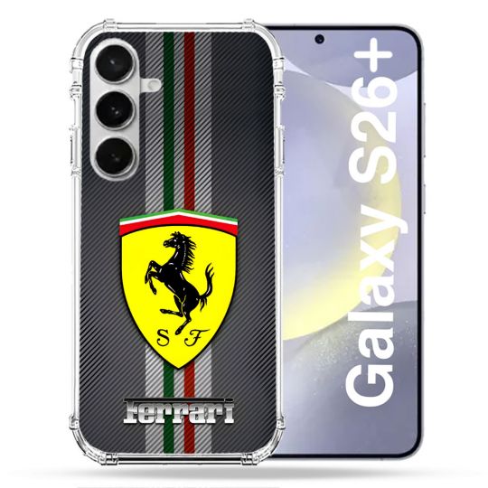 Coque Renforcée Pour Samsung Galaxy S26 Plus Ferrari Carbone